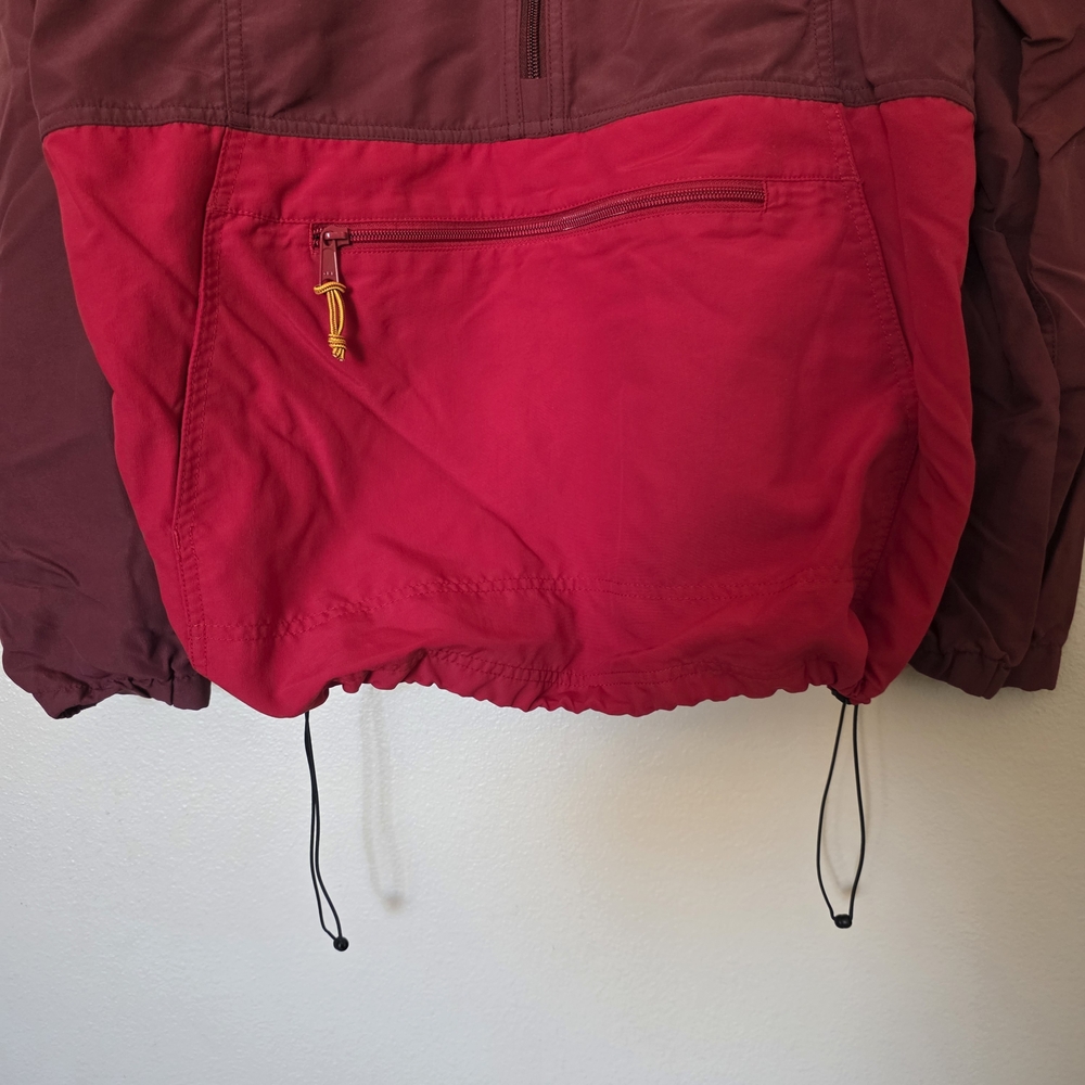 Mens Medium L.L. Bean Red and Burgundy Mountain Classic Anorak New Waterproof - Picture 9 of 11